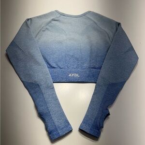 AYBL Ombre Blue Cropped Workout Top